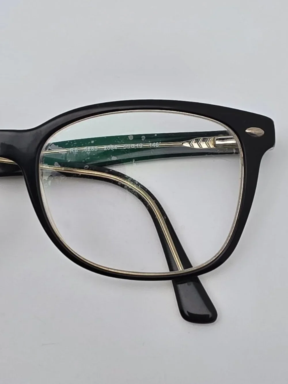 Ray-Ban RB5285 2034 Black on Clear Eyeglasses Frame w/ Flexhinge and Case 53mm